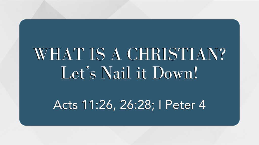 What's a Christian